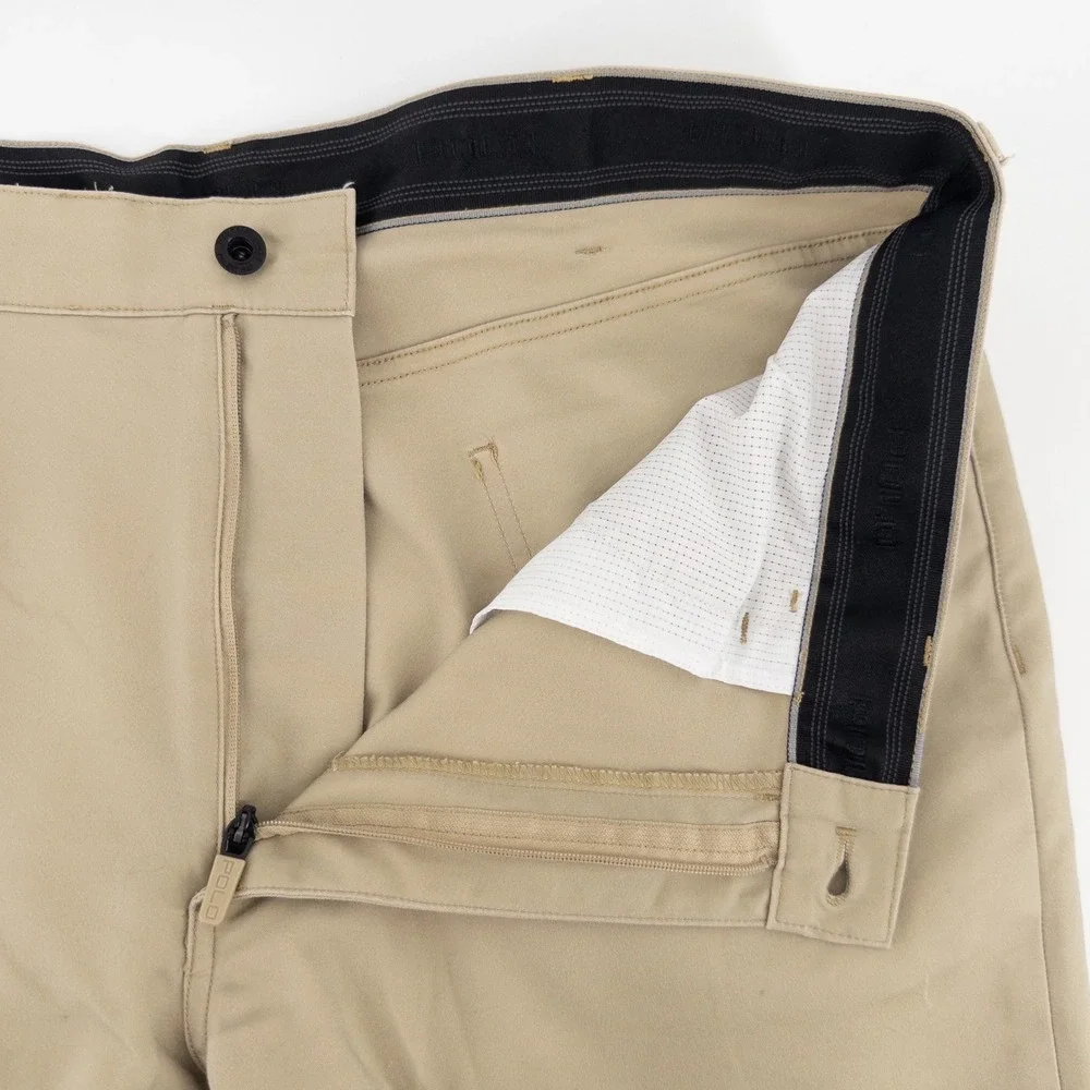 Polo Ralph Lauren Mens 36x32 Stretch Slim Fit Dobby Performance Pants Tan Chinos